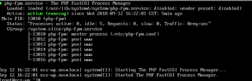 查看php-fpm service状态